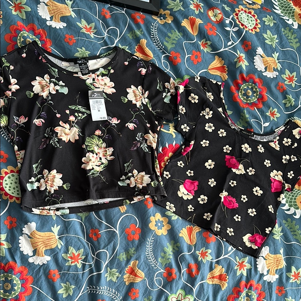 Floral Crop Tops Set